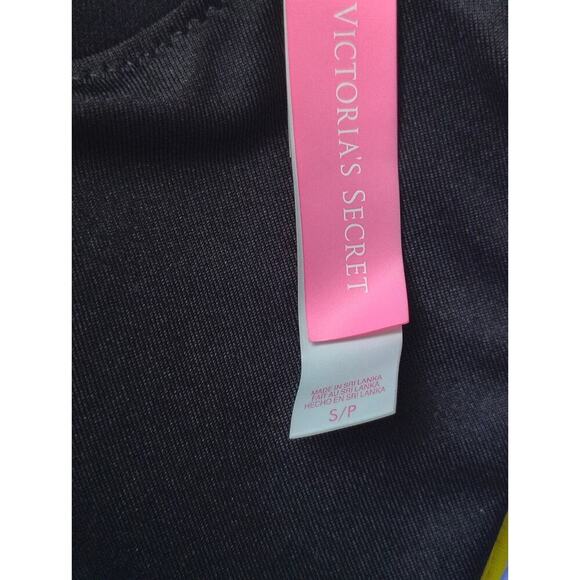 Victoria Secret Colorblock Triangle Black Womens Size Small - Picture 3 of 3